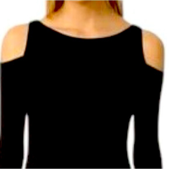 Bailey44 long black bodycon dress with shoulder cut outs - Picture 1 of 4